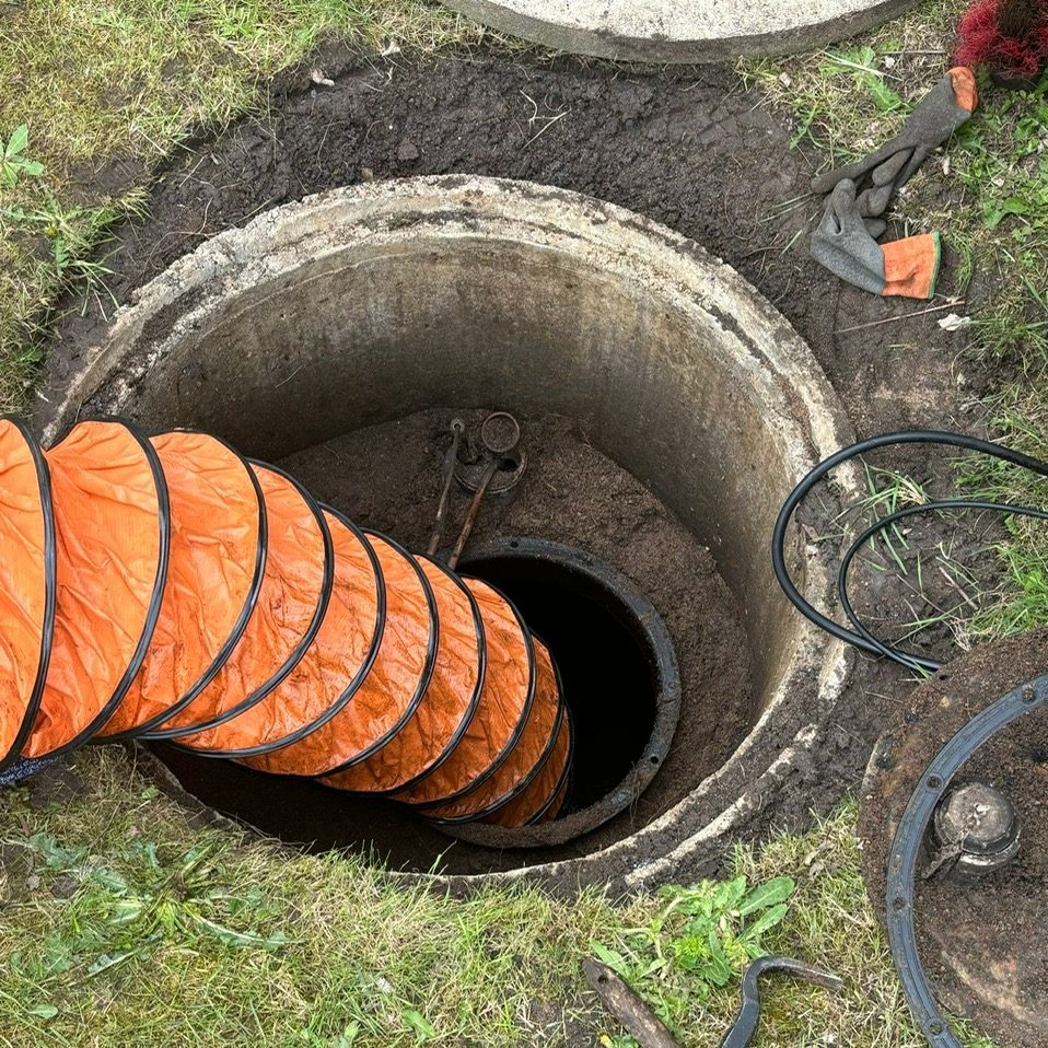 Tuyau de dégazage connecté à une cuve à fioul